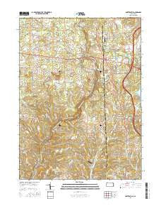 Portersville Pennsylvania Current topographic map, 1:24000 scale, 7.5 X 7.5 Minute, Year 2016