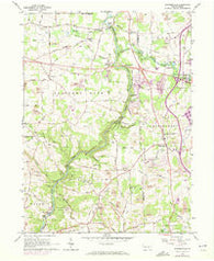 Portersville Pennsylvania Historical topographic map, 1:24000 scale, 7.5 X 7.5 Minute, Year 1961