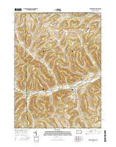 Potter Brook Pennsylvania Current topographic map, 1:24000 scale, 7.5 X 7.5 Minute, Year 2016