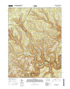 Pottersdale Pennsylvania Current topographic map, 1:24000 scale, 7.5 X 7.5 Minute, Year 2016