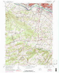 Pottstown Pennsylvania Historical topographic map, 1:24000 scale, 7.5 X 7.5 Minute, Year 1956