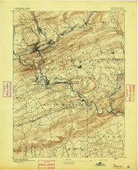 Pottsville Pennsylvania Historical topographic map, 1:62500 scale, 15 X 15 Minute, Year 1891