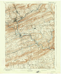 Pottsville Pennsylvania Historical topographic map, 1:62500 scale, 15 X 15 Minute, Year 1891