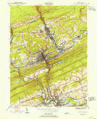 Pottsville Pennsylvania Historical topographic map, 1:24000 scale, 7.5 X 7.5 Minute, Year 1944