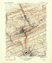 Pottsville Pennsylvania Historical topographic map, 1:31680 scale, 7.5 X 7.5 Minute, Year 1944