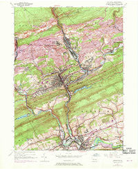 Pottsville Pennsylvania Historical topographic map, 1:24000 scale, 7.5 X 7.5 Minute, Year 1944