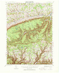 Powell Pennsylvania Historical topographic map, 1:62500 scale, 15 X 15 Minute, Year 1943