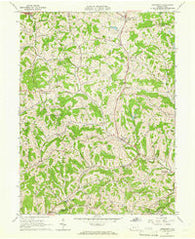 Prosperity Pennsylvania Historical topographic map, 1:24000 scale, 7.5 X 7.5 Minute, Year 1964