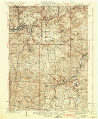 Punxsutawney Pennsylvania Historical topographic map, 1:62500 scale, 15 X 15 Minute, Year 1942