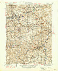 Punxsutawney Pennsylvania Historical topographic map, 1:62500 scale, 15 X 15 Minute, Year 1942