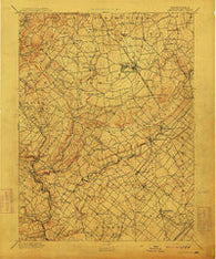 Quakertown Pennsylvania Historical topographic map, 1:62500 scale, 15 X 15 Minute, Year 1894