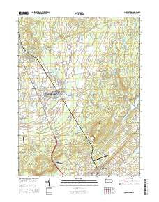 Quakertown Pennsylvania Current topographic map, 1:24000 scale, 7.5 X 7.5 Minute, Year 2016