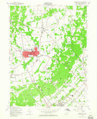 Quakertown Pennsylvania Historical topographic map, 1:24000 scale, 7.5 X 7.5 Minute, Year 1957