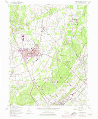 Quakertown Pennsylvania Historical topographic map, 1:24000 scale, 7.5 X 7.5 Minute, Year 1957
