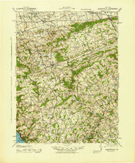 Quarryville Pennsylvania Historical topographic map, 1:62500 scale, 15 X 15 Minute, Year 1943