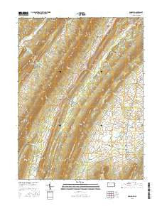 Rainsburg Pennsylvania Current topographic map, 1:24000 scale, 7.5 X 7.5 Minute, Year 2016
