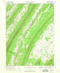 Rainsburg Pennsylvania Historical topographic map, 1:24000 scale, 7.5 X 7.5 Minute, Year 1967