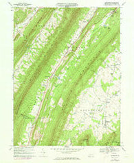 Rainsburg Pennsylvania Historical topographic map, 1:24000 scale, 7.5 X 7.5 Minute, Year 1967