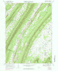 Rainsburg Pennsylvania Historical topographic map, 1:24000 scale, 7.5 X 7.5 Minute, Year 1967
