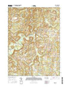 Ramey Pennsylvania Current topographic map, 1:24000 scale, 7.5 X 7.5 Minute, Year 2016