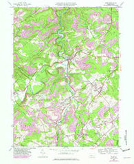 Ramey Pennsylvania Historical topographic map, 1:24000 scale, 7.5 X 7.5 Minute, Year 1945