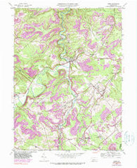 Ramey Pennsylvania Historical topographic map, 1:24000 scale, 7.5 X 7.5 Minute, Year 1945