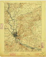 Reading Pennsylvania Historical topographic map, 1:62500 scale, 15 X 15 Minute, Year 1894