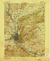 Reading Pennsylvania Historical topographic map, 1:62500 scale, 15 X 15 Minute, Year 1915