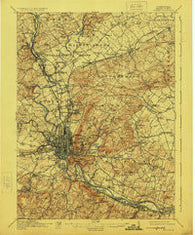 Reading Pennsylvania Historical topographic map, 1:62500 scale, 15 X 15 Minute, Year 1915