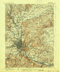 Reading Pennsylvania Historical topographic map, 1:62500 scale, 15 X 15 Minute, Year 1915