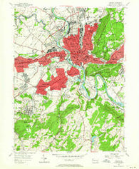 Reading Pennsylvania Historical topographic map, 1:24000 scale, 7.5 X 7.5 Minute, Year 1956