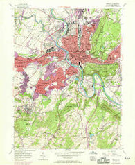 Reading Pennsylvania Historical topographic map, 1:24000 scale, 7.5 X 7.5 Minute, Year 1956