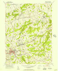 Red Lion Pennsylvania Historical topographic map, 1:24000 scale, 7.5 X 7.5 Minute, Year 1953