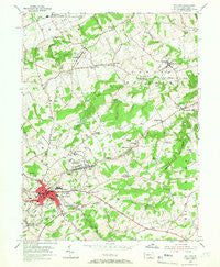 Red Lion Pennsylvania Historical topographic map, 1:24000 scale, 7.5 X 7.5 Minute, Year 1953