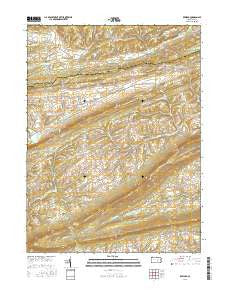Reward Pennsylvania Current topographic map, 1:24000 scale, 7.5 X 7.5 Minute, Year 2016