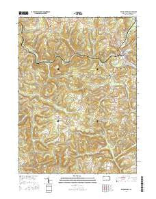 Reynoldsville Pennsylvania Current topographic map, 1:24000 scale, 7.5 X 7.5 Minute, Year 2016