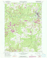 Reynoldsville Pennsylvania Historical topographic map, 1:24000 scale, 7.5 X 7.5 Minute, Year 1966