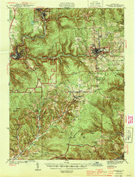 Ridgway Pennsylvania Historical topographic map, 1:62500 scale, 15 X 15 Minute, Year 1944