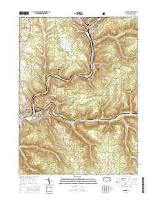 Ridgway Pennsylvania Current topographic map, 1:24000 scale, 7.5 X 7.5 Minute, Year 2016