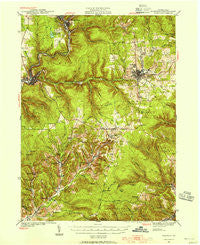 Ridgway Pennsylvania Historical topographic map, 1:62500 scale, 15 X 15 Minute, Year 1941