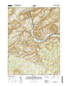 Riegelsville Pennsylvania Current topographic map, 1:24000 scale, 7.5 X 7.5 Minute, Year 2016