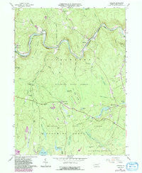 Rowland Pennsylvania Historical topographic map, 1:24000 scale, 7.5 X 7.5 Minute, Year 1966