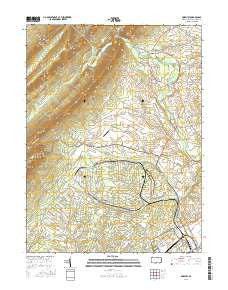 Roxbury Pennsylvania Current topographic map, 1:24000 scale, 7.5 X 7.5 Minute, Year 2016