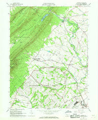 Roxbury Pennsylvania Historical topographic map, 1:24000 scale, 7.5 X 7.5 Minute, Year 1966