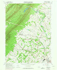 Roxbury Pennsylvania Historical topographic map, 1:24000 scale, 7.5 X 7.5 Minute, Year 1966