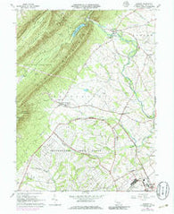 Roxbury Pennsylvania Historical topographic map, 1:24000 scale, 7.5 X 7.5 Minute, Year 1966