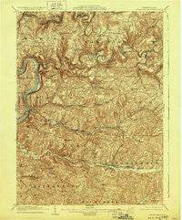 Rural Valley Pennsylvania Historical topographic map, 1:62500 scale, 15 X 15 Minute, Year 1903