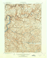 Rural Valley Pennsylvania Historical topographic map, 1:62500 scale, 15 X 15 Minute, Year 1901