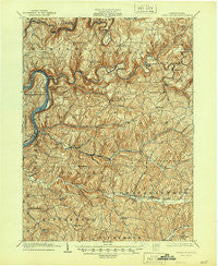 Rural Valley Pennsylvania Historical topographic map, 1:62500 scale, 15 X 15 Minute, Year 1903