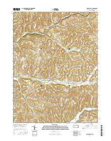 Rural Valley Pennsylvania Current topographic map, 1:24000 scale, 7.5 X 7.5 Minute, Year 2016